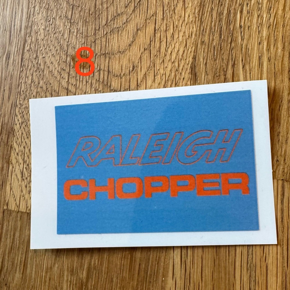 Custom Raleigh Chopper MK2 Colour Matched Laminated Seat Sticker Decal