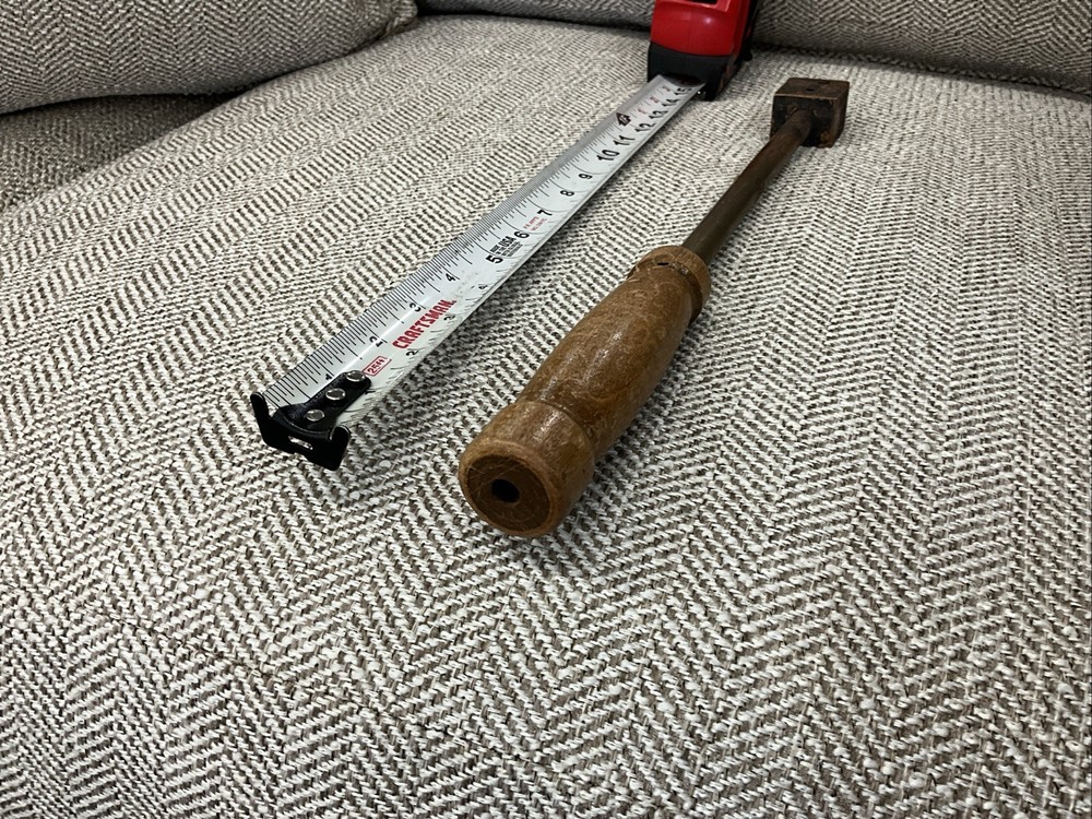 Vintage TOOL Soldering Iron, 15’ Pyramidical Point, Turned Wood Handle