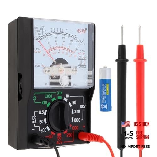Analog Multimeter, AC/DC Volt 1000V Voltmeter Amp Volt Ohm Voltage Tester