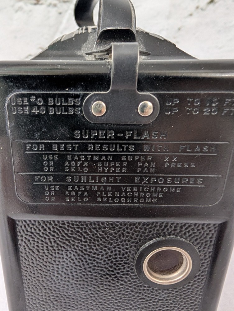 Spartus Press Flash Camera Galter Chicago Vintage Box Camera w Flash Untested