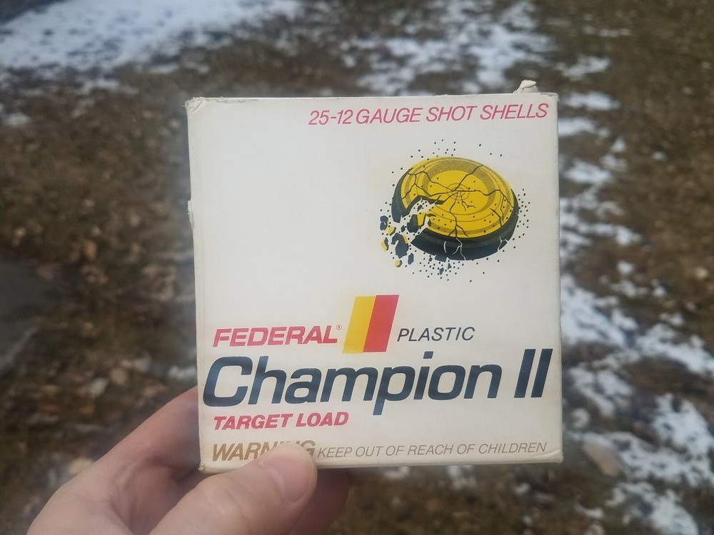 Empty Vintage Federal Champion II Target Load Shotgun Shells Shell Box