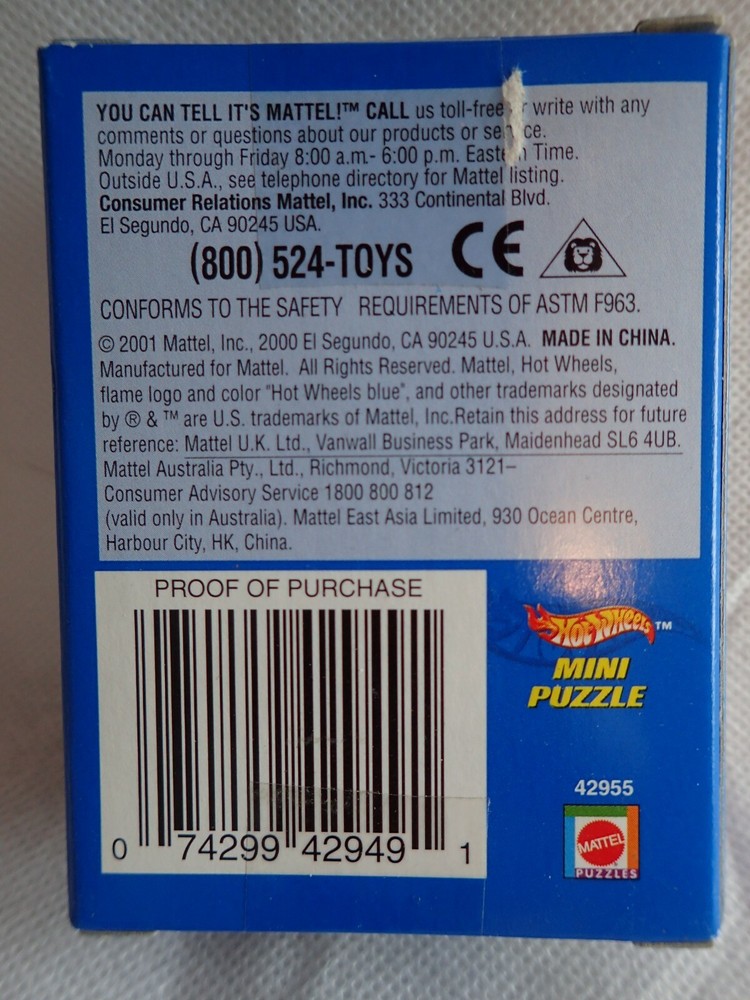 Hot Wheels 50 Piece Mini Puzzles