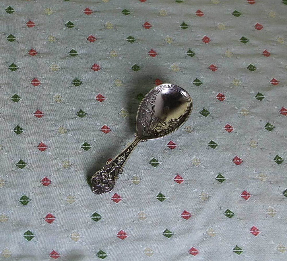 Sterling Silver Baby Spoon, Chased