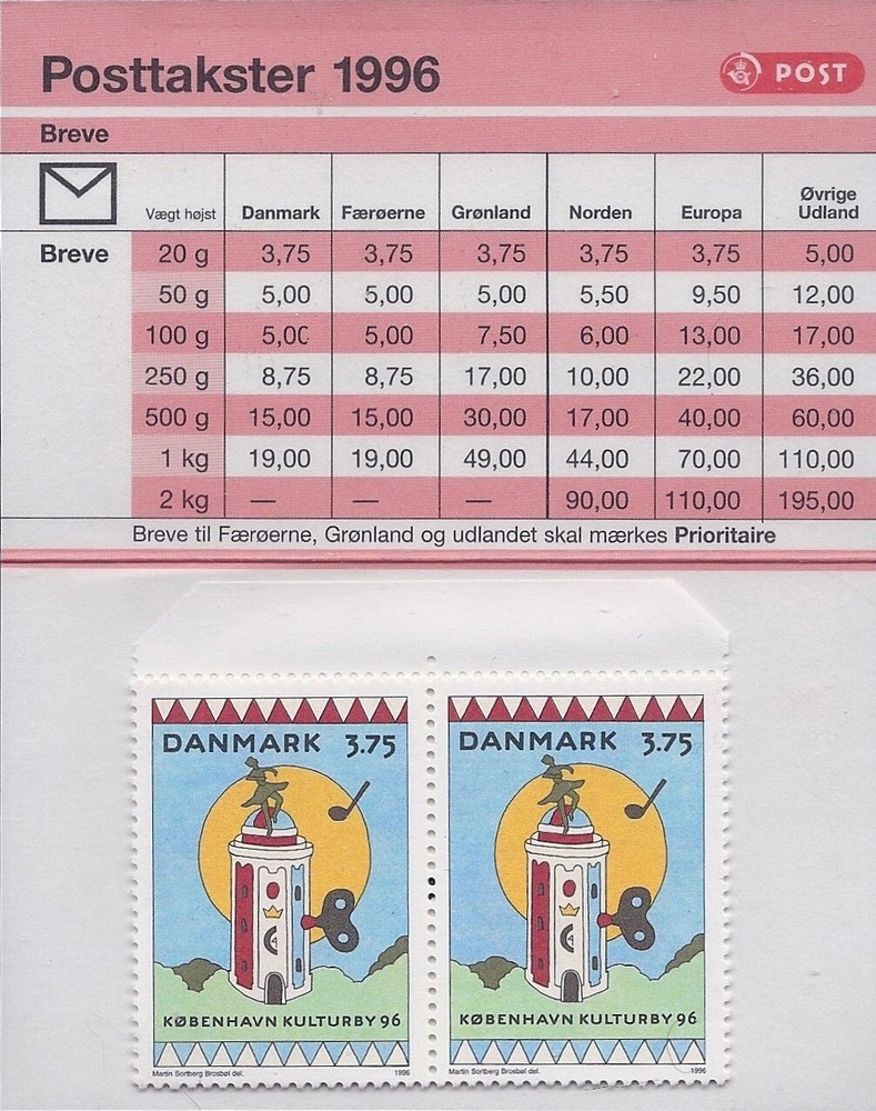 Denmark Scott #'s 1041 MNH Booklet