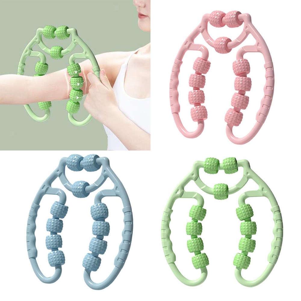 Massage Roller 11 Wheels Exercise Handheld Muscle Roller for Men Thighs Arms