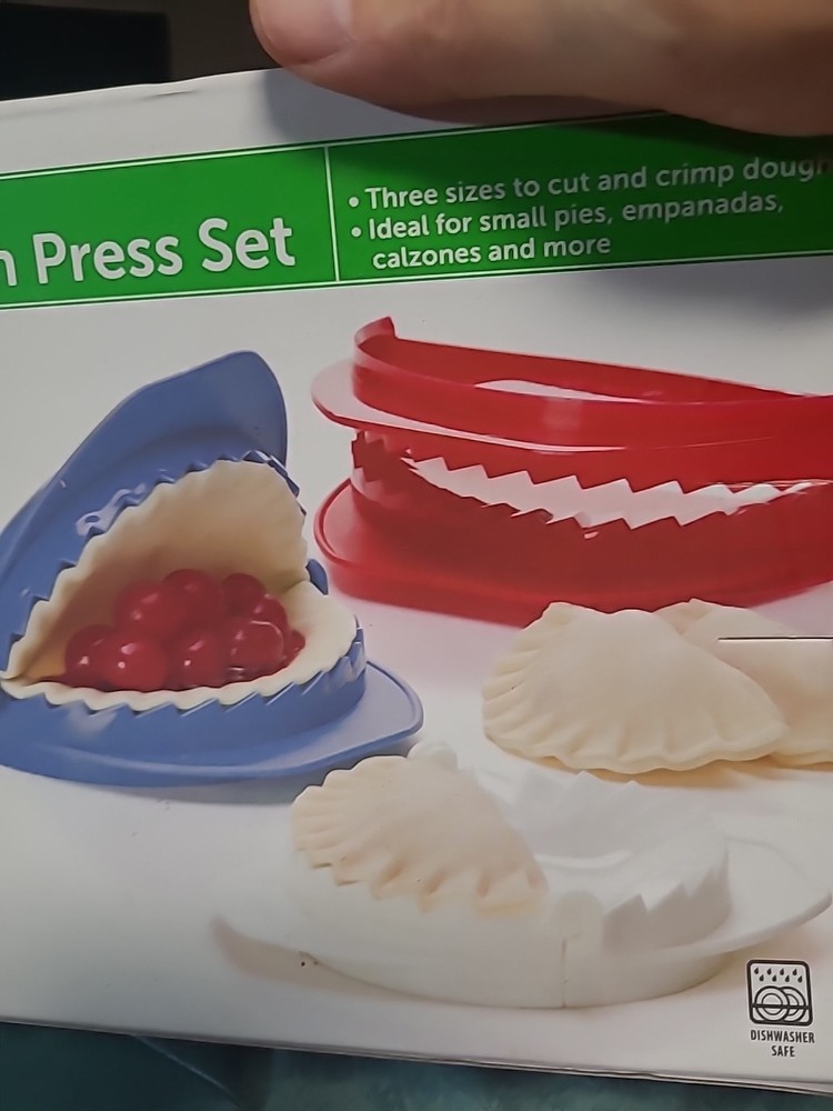 3pc Dough Press Set - Versatile Pie, Empanada, Dumpling Makers, BPA-Free