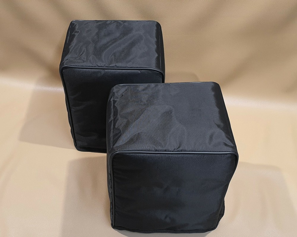 Custom padded covers (pair) for KEF Reference Meta 1 w/ rear cut for cables
