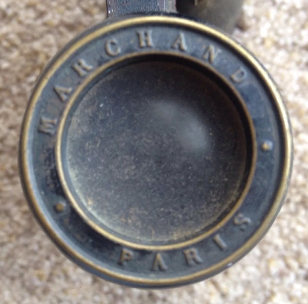 WWI Marchand Paris Field Binoculars/Brass & Leather.