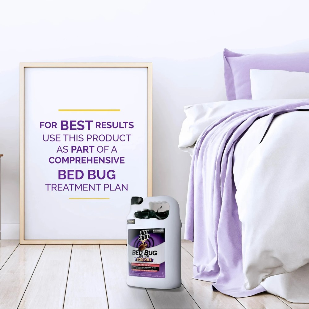 Hot Shot Bed Bug Killer Spray, Kills Bed Bugs and Bug Eggs Indoors, 1 Gallon