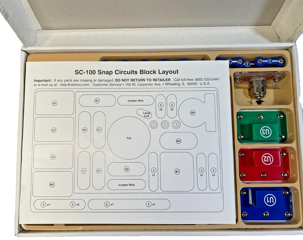 ELENCO Snap Circuits Jr. 100 Experiments Electronics Discovery Kit Home School C