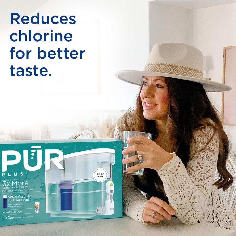 PUR PLUS 3 Count Water Filter Pitcher Replacement NSF Certified Lead Reduction