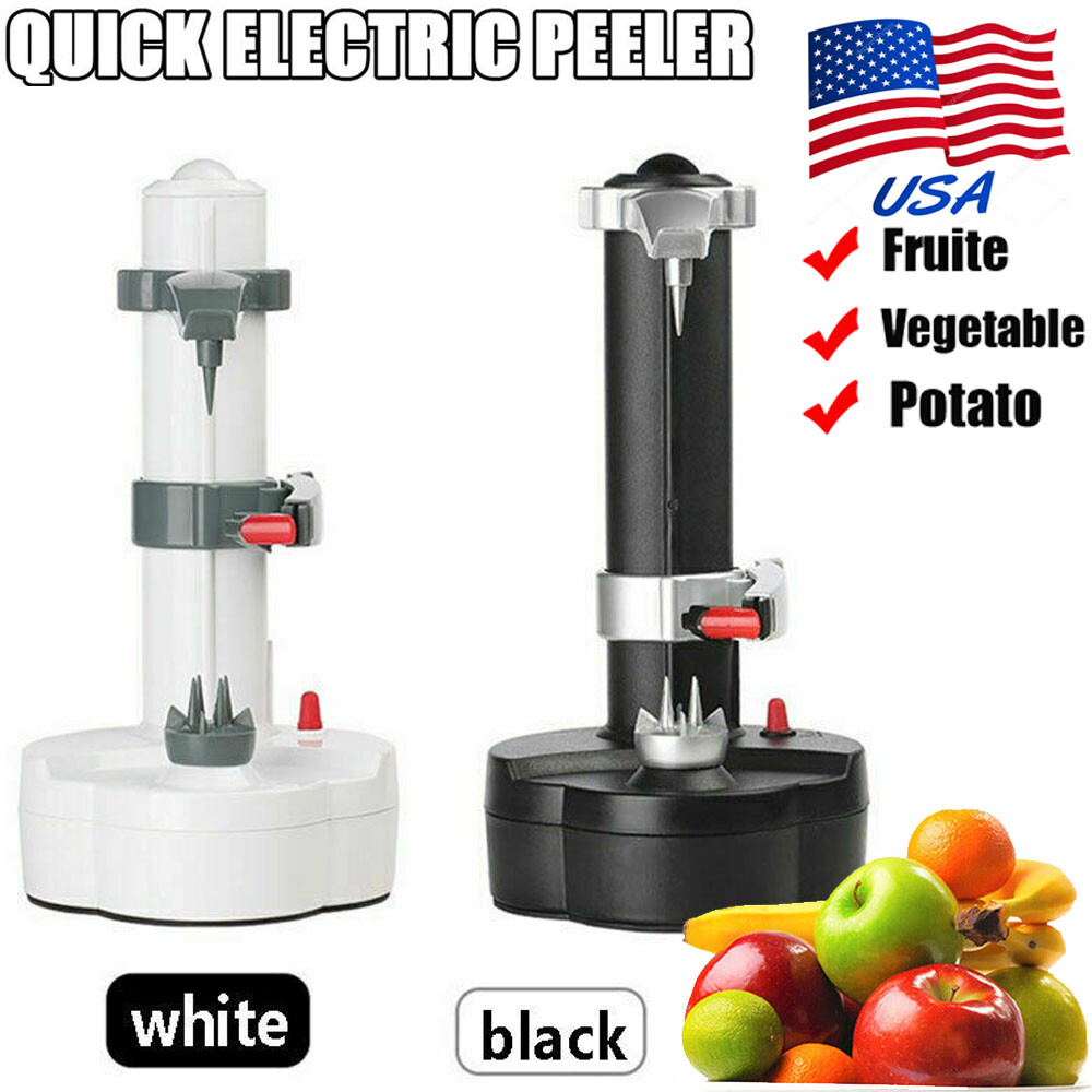 Automatic Electric Potato Peeler Apple Pear Fruit Quick Peeling Tool w/ Adapter