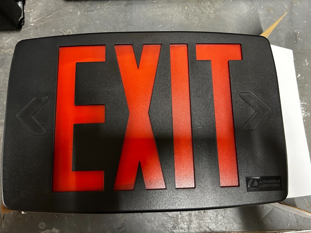 LITHONIA BLACK LED QUANTUM EXIT SIGN # 2662L2 STK6