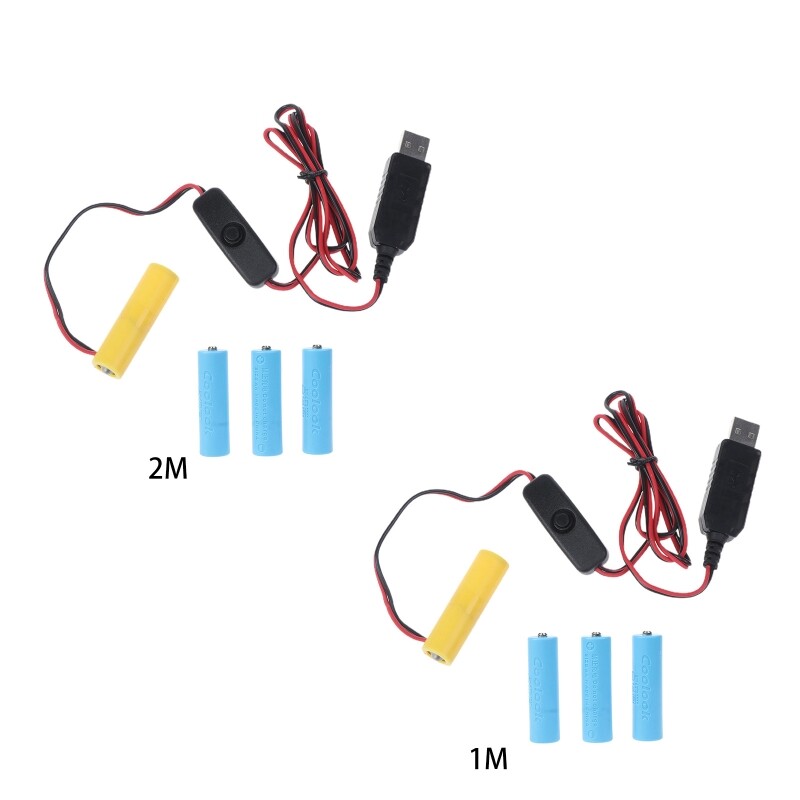 USB Power Supply Cable AA 6V Replace 4 AA Batteries