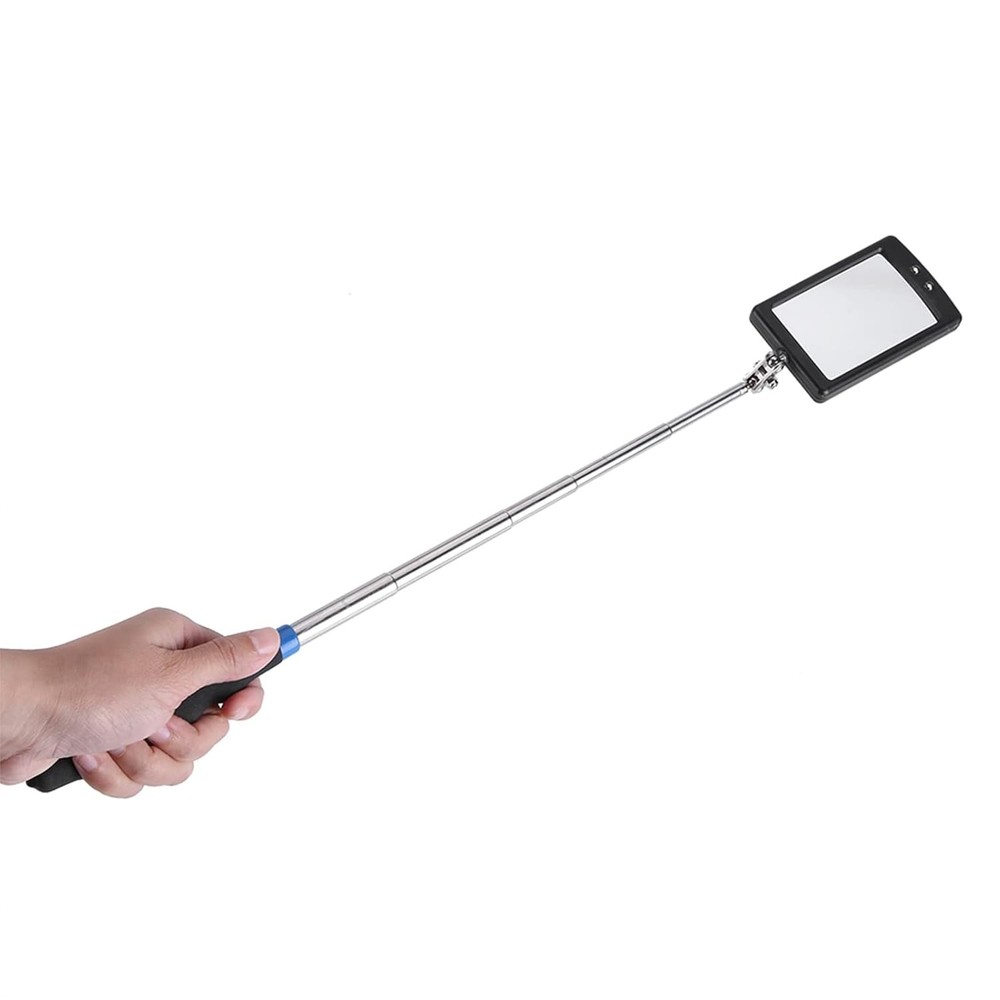 Telescopic Magnifying Inspection Mirror, LED Lighted Flexible Adjustable...