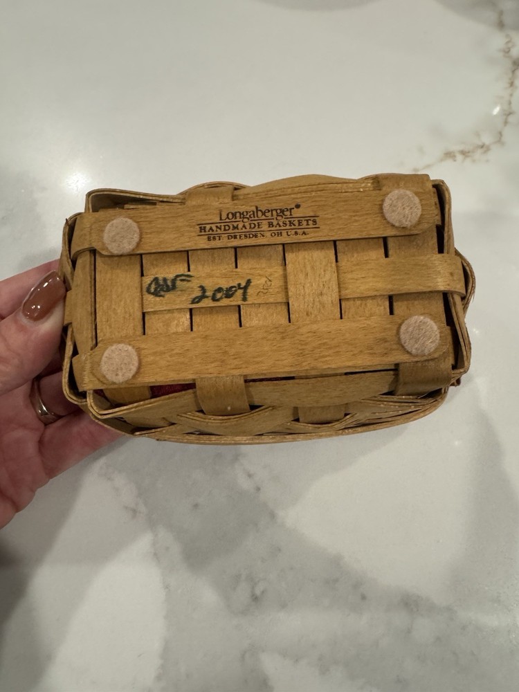 2004 Longaberger Mini Cilantro Basket Liner Protector