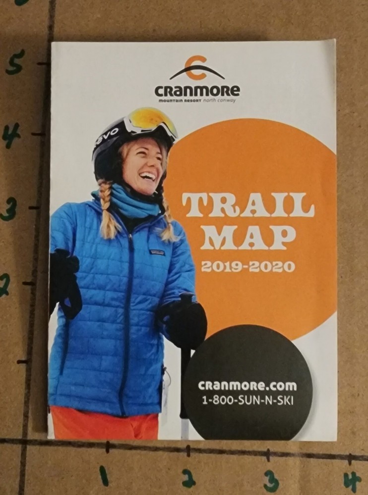 1960'S CRANMORE SKIMOBILE TRAIL MAP BROCHURES(2 DIFF.) PLUS 4 CURRENT TRAIL MAPS
