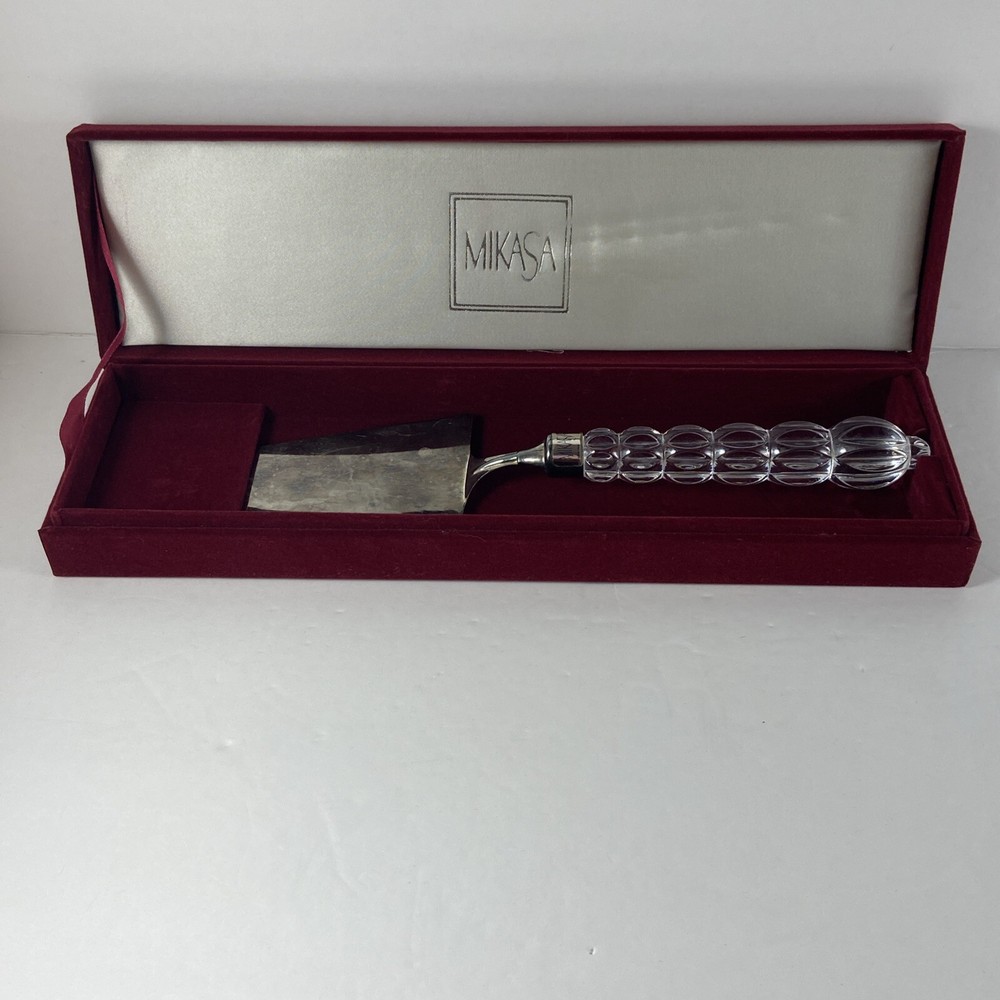 Vnt Mikasa Rousseau Silver & Crystal Pie Server Cake Server/Cake Knife