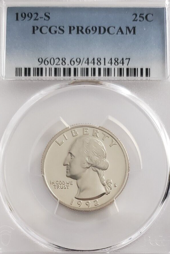 1992-S Washington Quarter - PCGS PR69DCAM - Nice! 4847