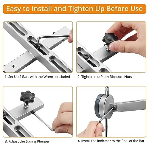 0-1'' Digital Dial Indicator Table Saw Gauge Suitable for Table Saws Silver