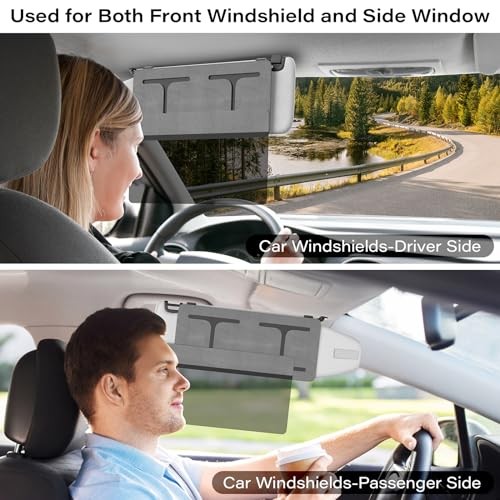 Polarized Car Sun Visor Extender, Upgraded Polarized Extender Sun Blocker GREY