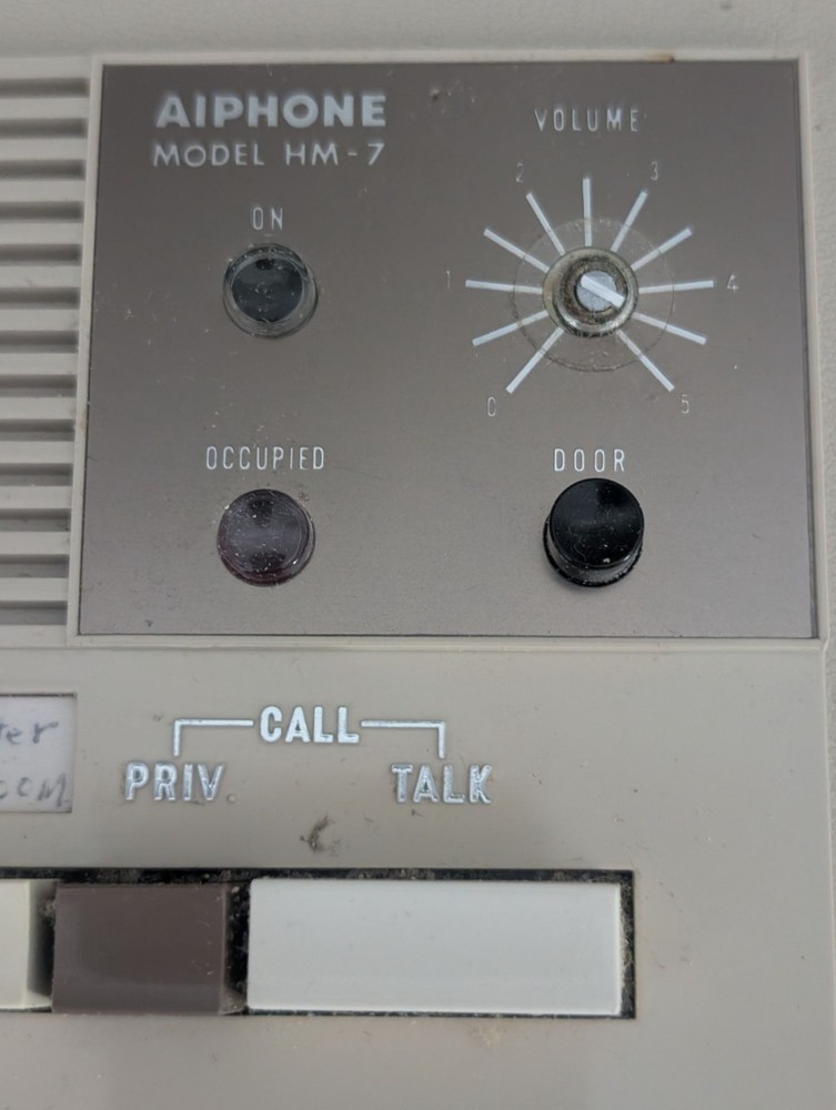 Aiphone Model HM-7 Type A Wired Intercom Panel Japan UNTESTED For Parts