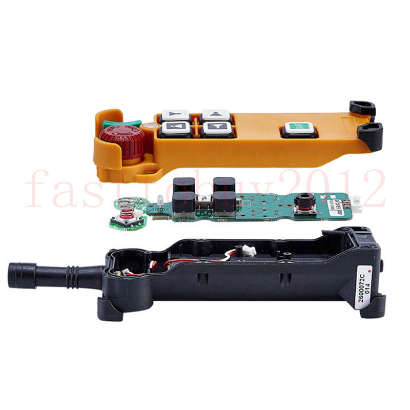4 Key Dual Step Hoist Crane Remote Control 2pc Transmitter+Receiver 110/220/380V