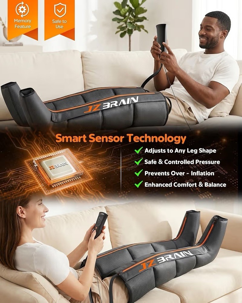 ✅ Sequential Air Compression Recovery System: Professional Full Leg Compression