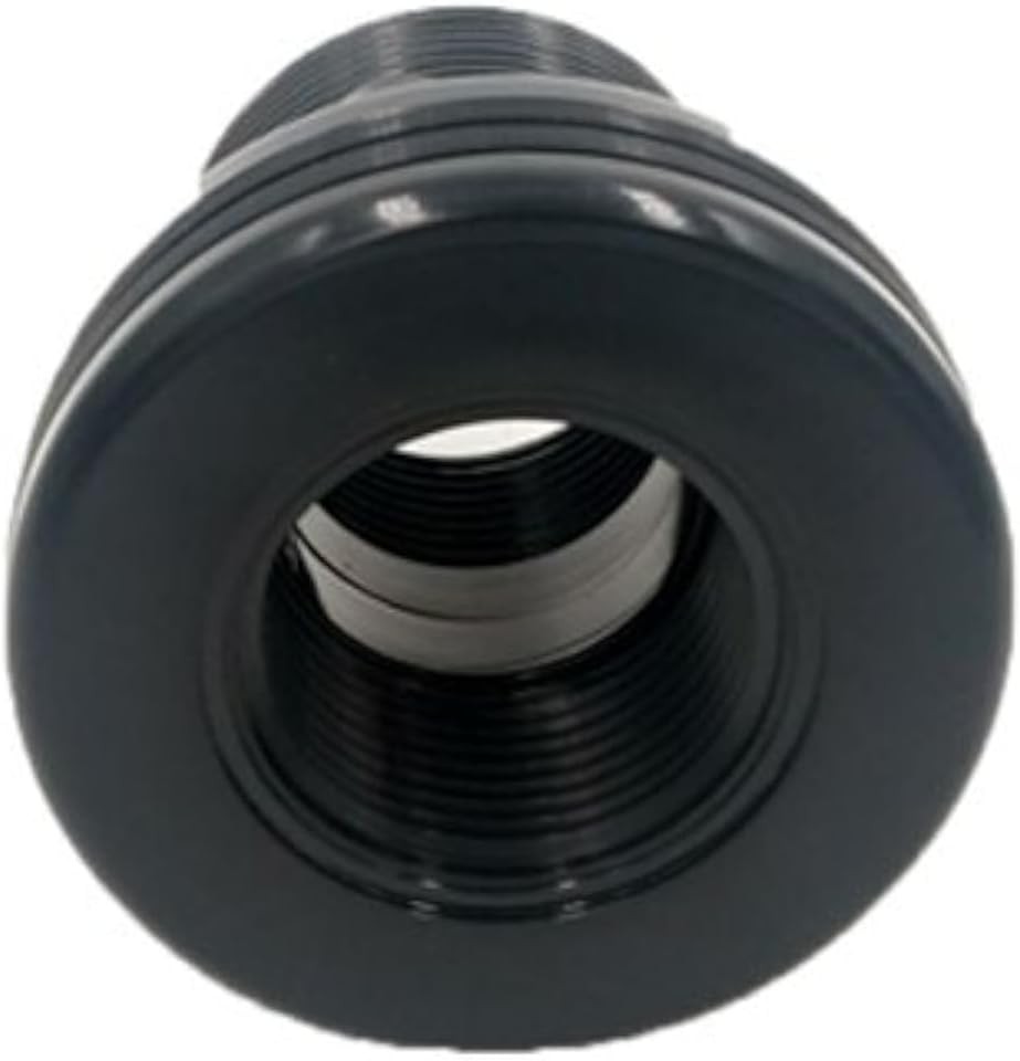 1" Bulkhead ABS Threaded x NPT Standard 2-Pair (4-Pack) NBR Black