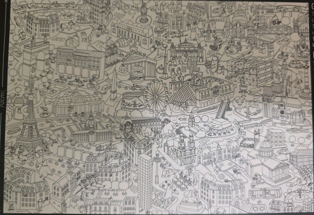 OMY Pocket Coloring Map - My Paris