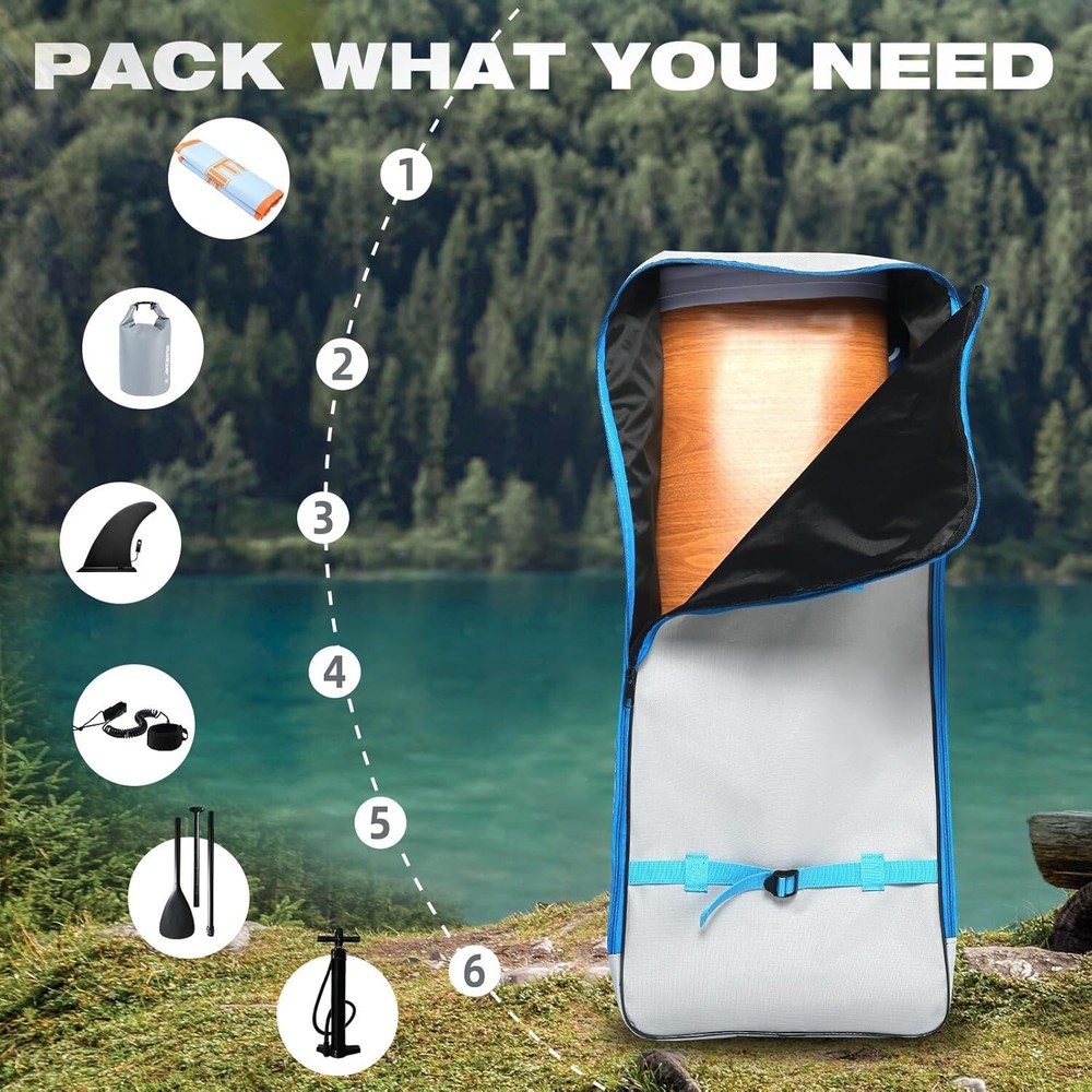 Versatile Inflatable Paddleboard Backpack - Easy Transport for All Adventures
