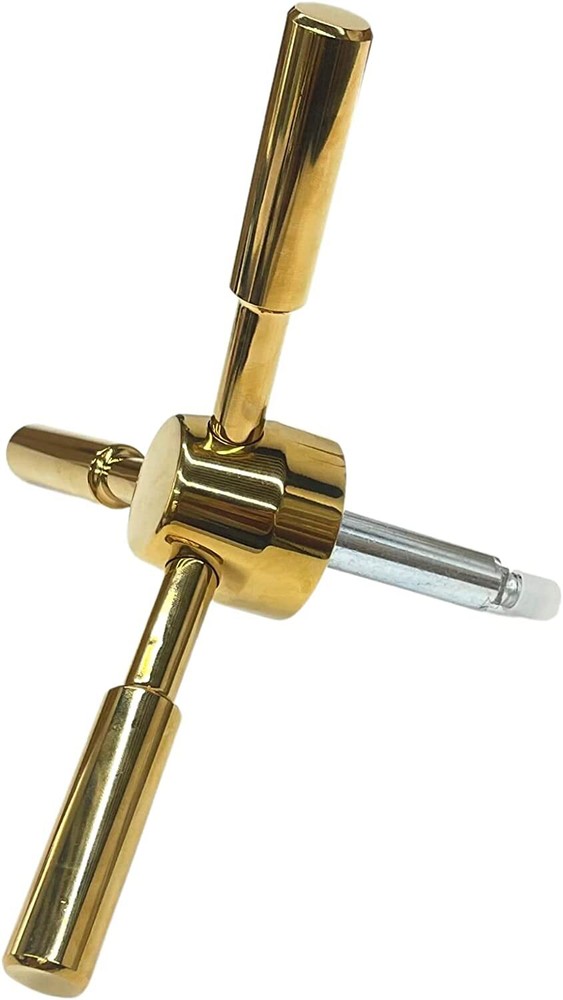 Gun Safe Handle Replacement - 3 Spoke Handle with Gold Finish for Strong Box