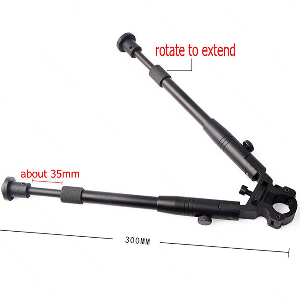 Clamp-on Barrel-Mount Folding Rifle Bipod 8"-10" Spring Return Rest for Shooting