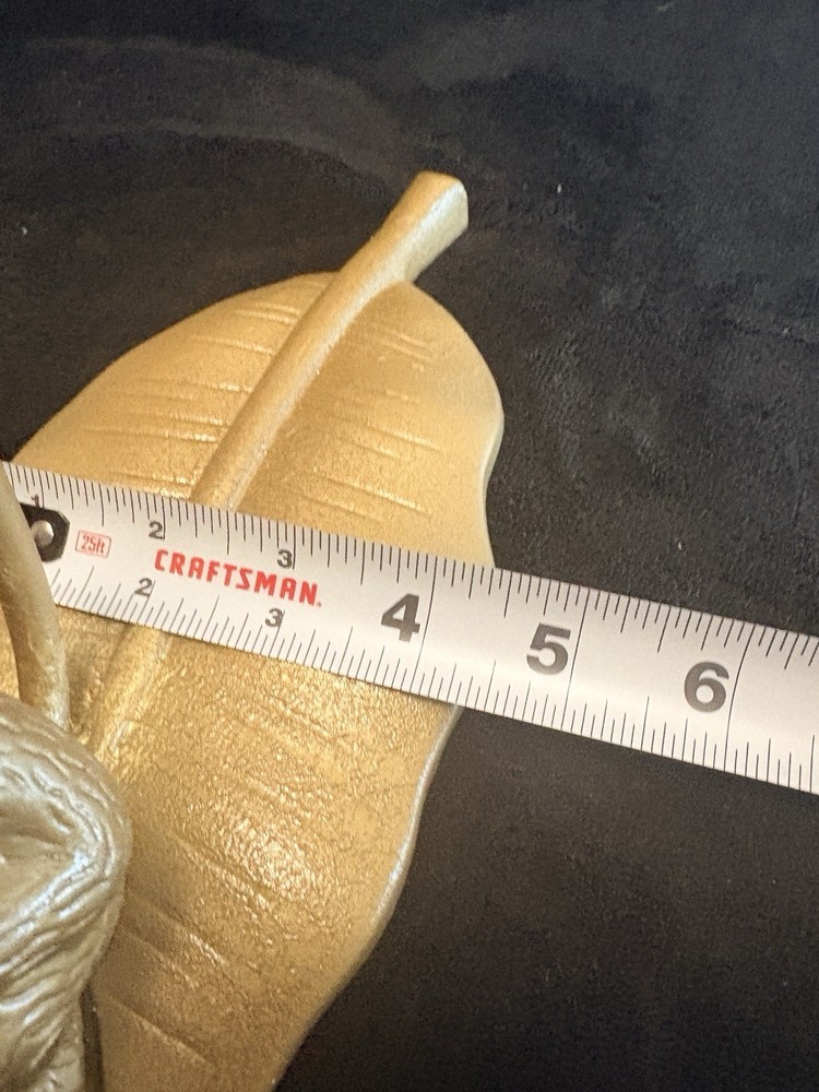 Cast Iron Monkey On Leaf Vintage Banana Holder