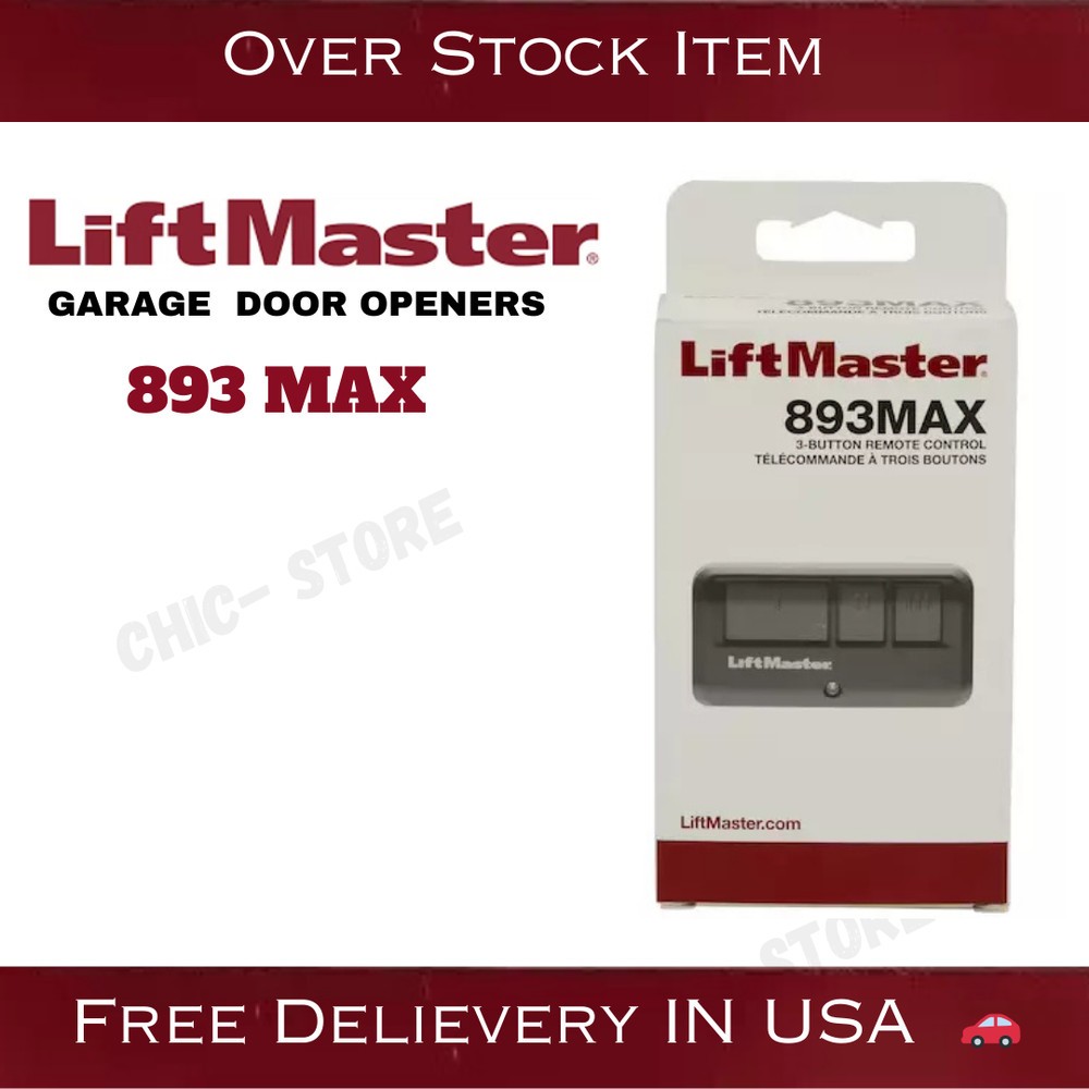 893MAX 3 Button LiftMaster Visor Remote Control Garage Door Opener PACK # 10