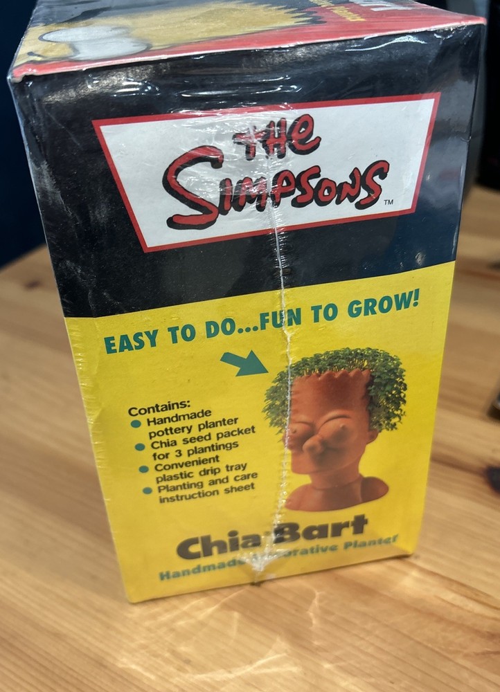 2002-2003 The Simpsons Chia Bart Handmade Decorative Planter Sealed