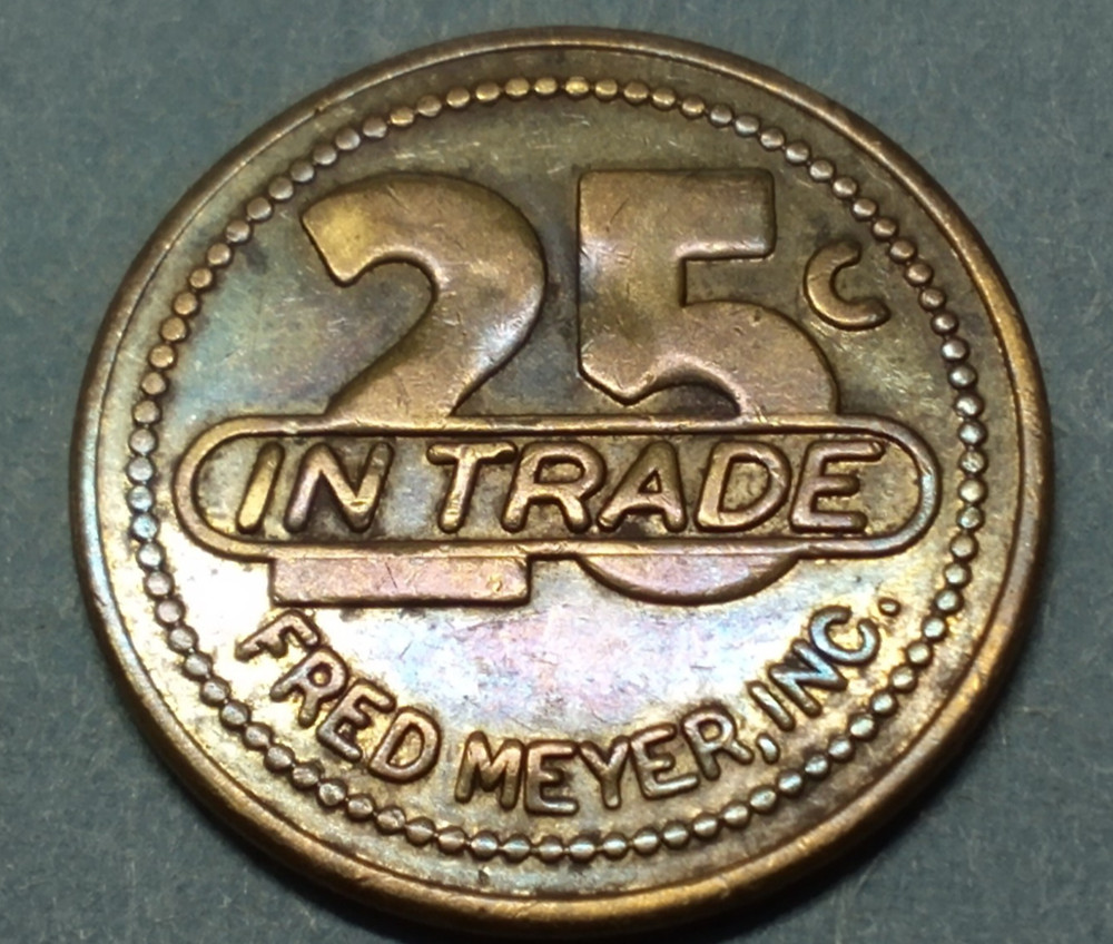 Fred Meyer-25c In Trade Token-Grocery store