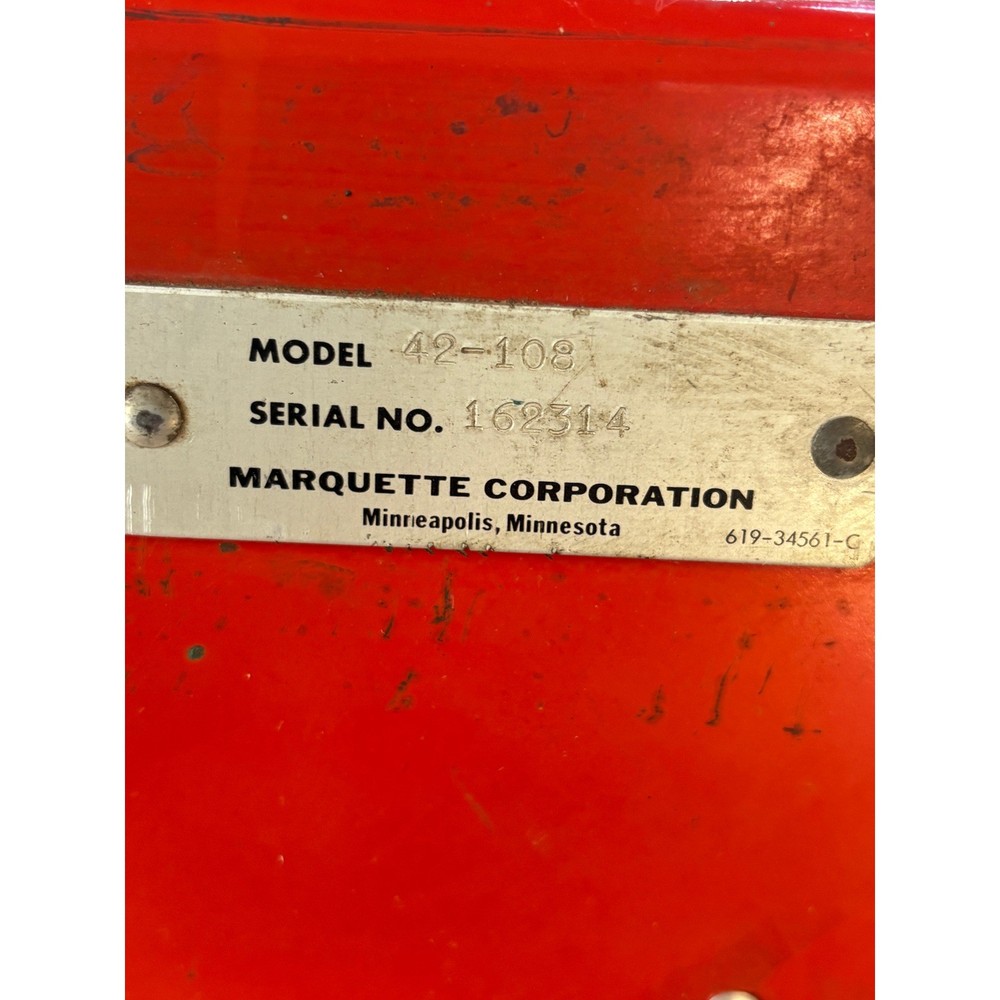Vintage Marquette Combustion Analyzer Model 42-108 Auto Engine Tester