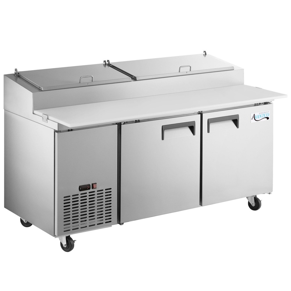71" 2 Door Refrigerated Pizza Prep Table
