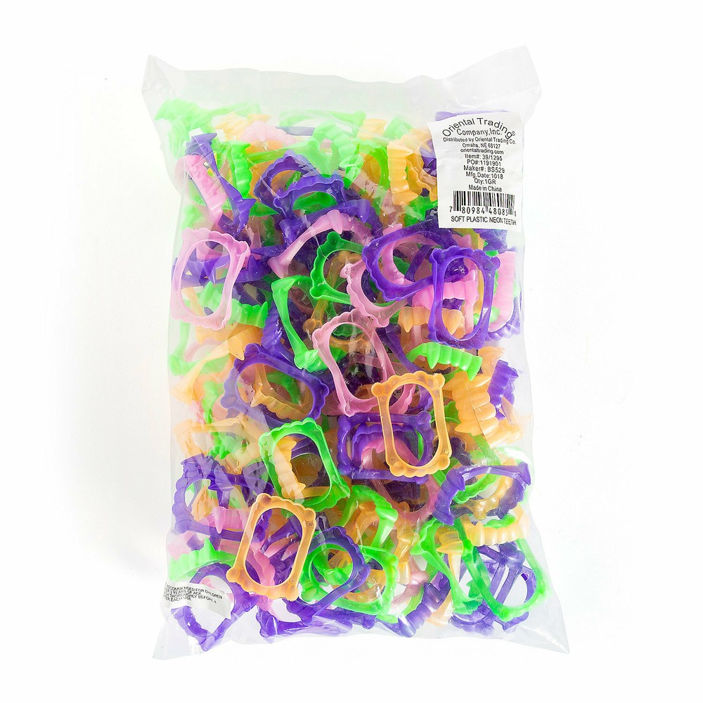 Neon Vampire Teeth - Apparel Accessories - 144 Pieces