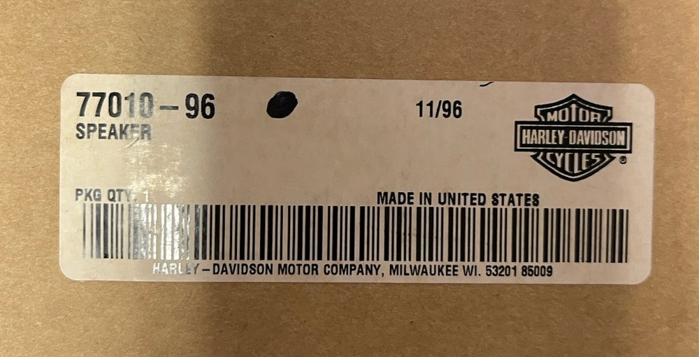Harley Davidson Front Speaker Assembly 77101-96
