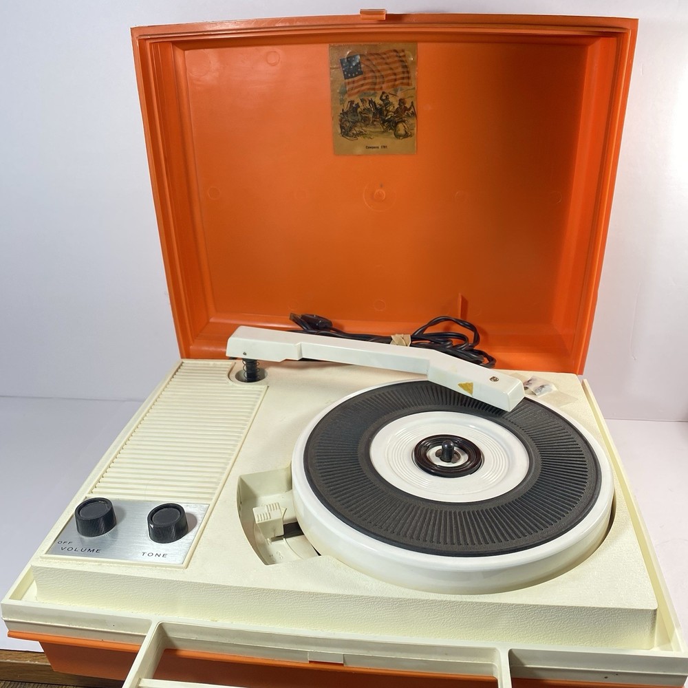 Arvin Solid State Phonograph Orange Read Description