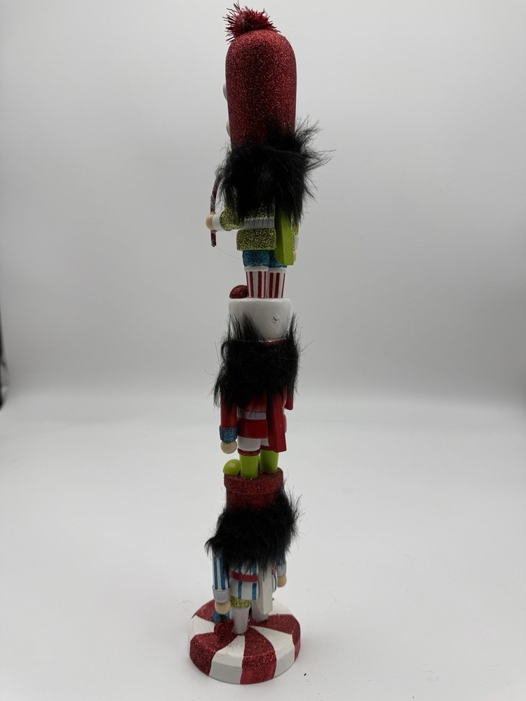 15" Triple Stacked Nutcracker Soldier Totem
