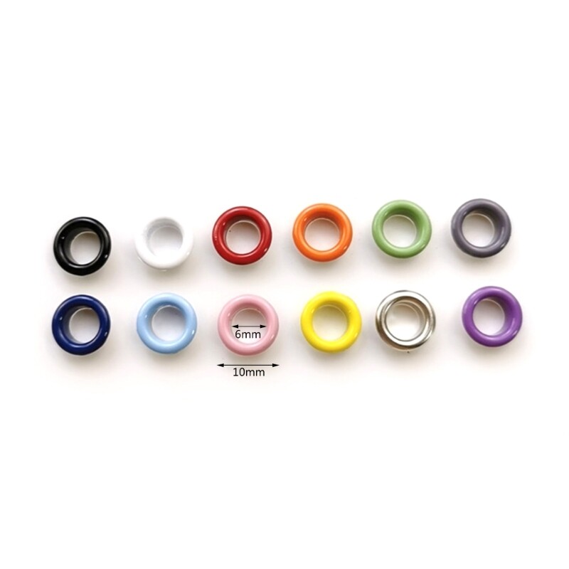 360Sets 0.24inch Multi-Color Eyelets with Punch Tool and Convenient Storage Box