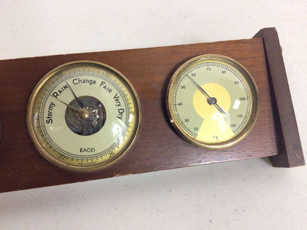 Vintage EACO Wall Mount Weather Station Thermometer