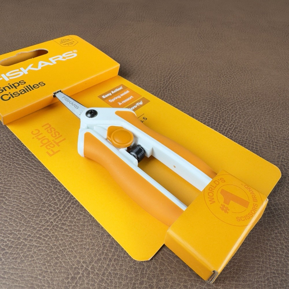 Fiskars Easy Action 6" Fabric Snips Micro-Tip No. 5 Soft Grip Spring Assist