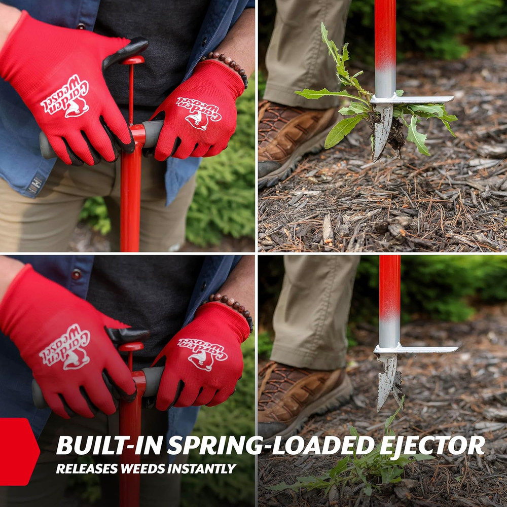 Weedpopper Step & Twist – Black Ergonomic Grip | Stand up Weed Puller Tool for D