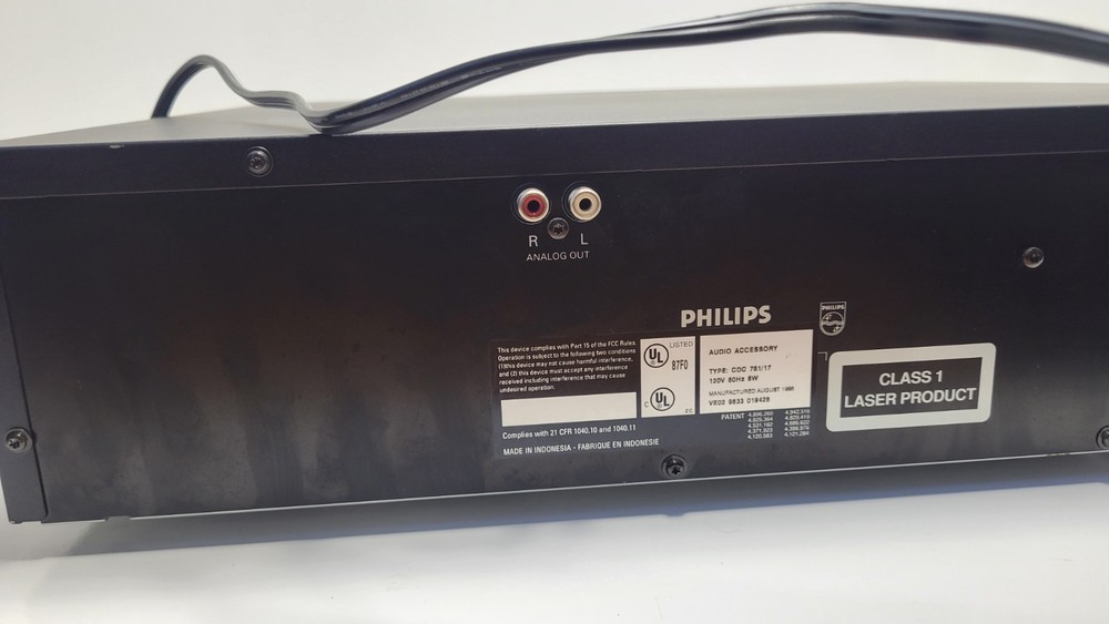 Philips CDC 751 Compact Disc Carousel Changer Tested Good Condition No Remote