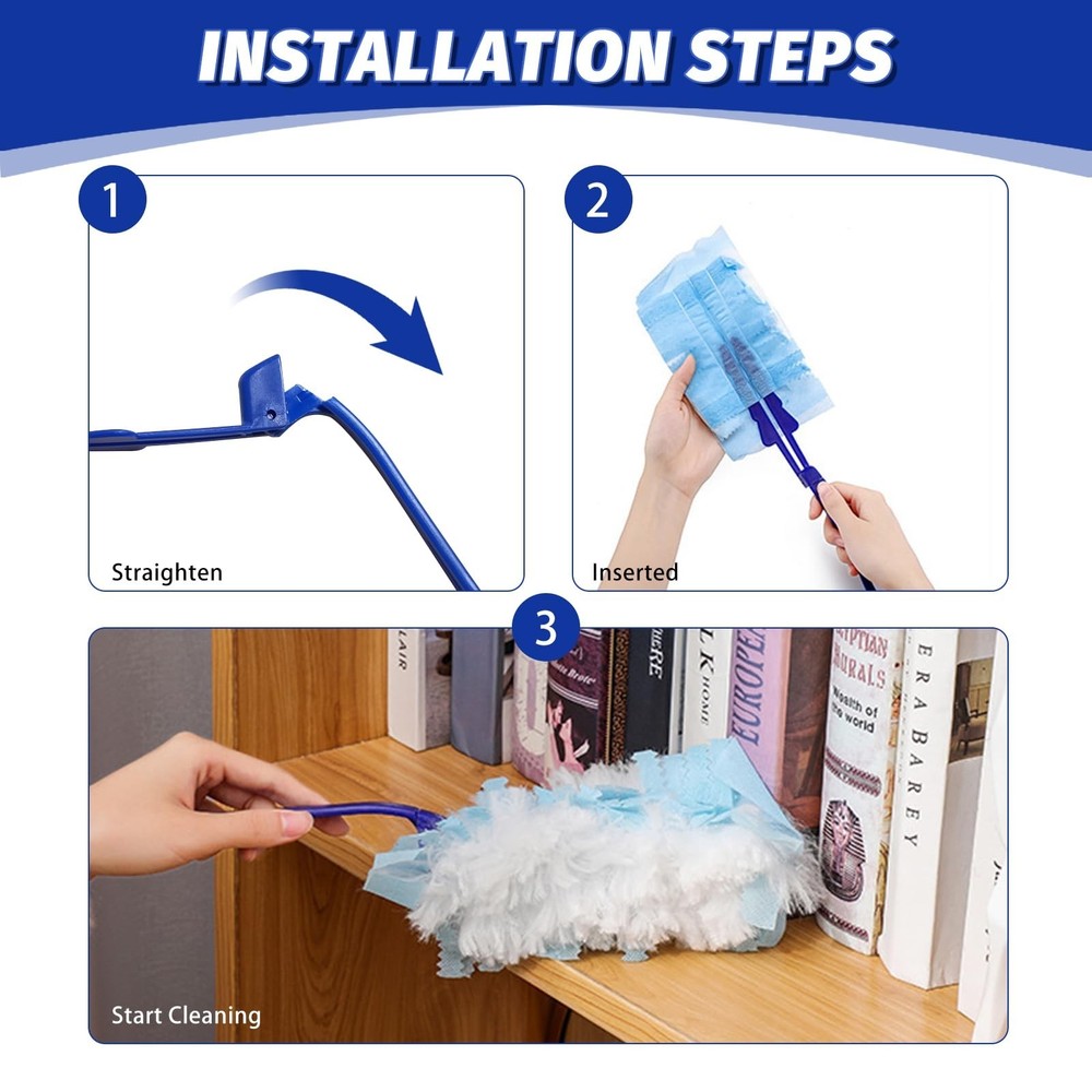 Extender Duster Mop Handle Compatible with Duster Refill,Replacement Duster H...