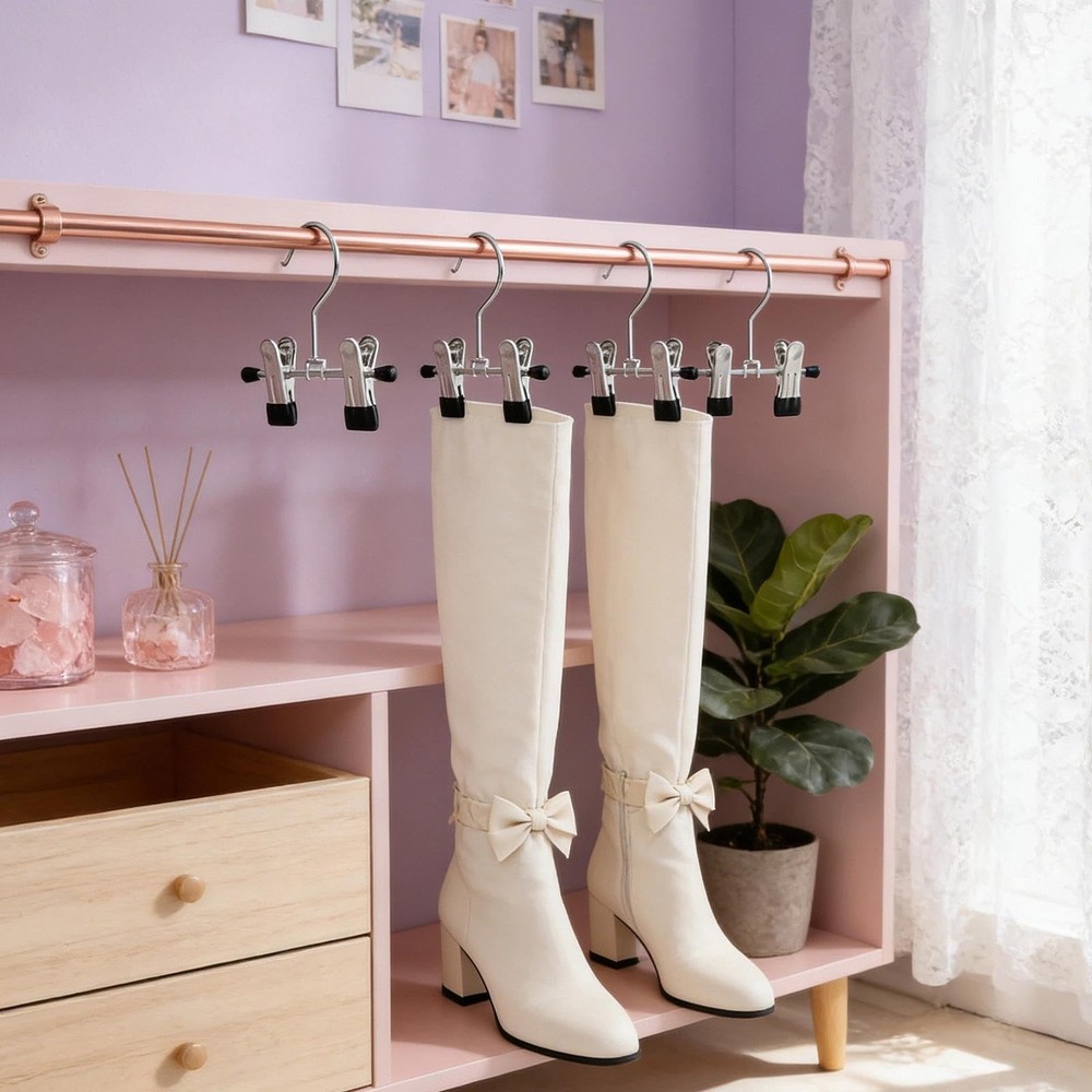 Adjustable Stainless Steel Shoe Rack Pants Folder Multi-Functional Portable T...